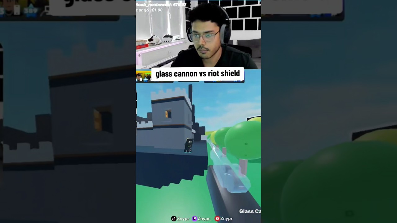 testing glass cannon against riot shield