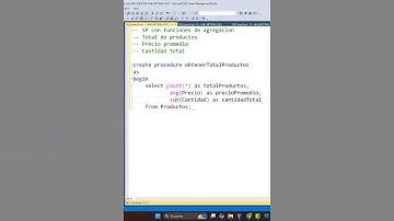 Procedimiento Almacenado con Funciones de Agregación | Curso SQL Server #sql #sqlserver #windows