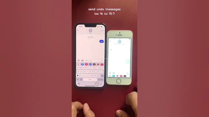 Send undo imessages ios 16 to ios 15.7 #shorts
