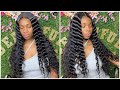 🖤No baby Hair Body Wave Lace Closure Wig install With Crimps😍| UNICE Hair