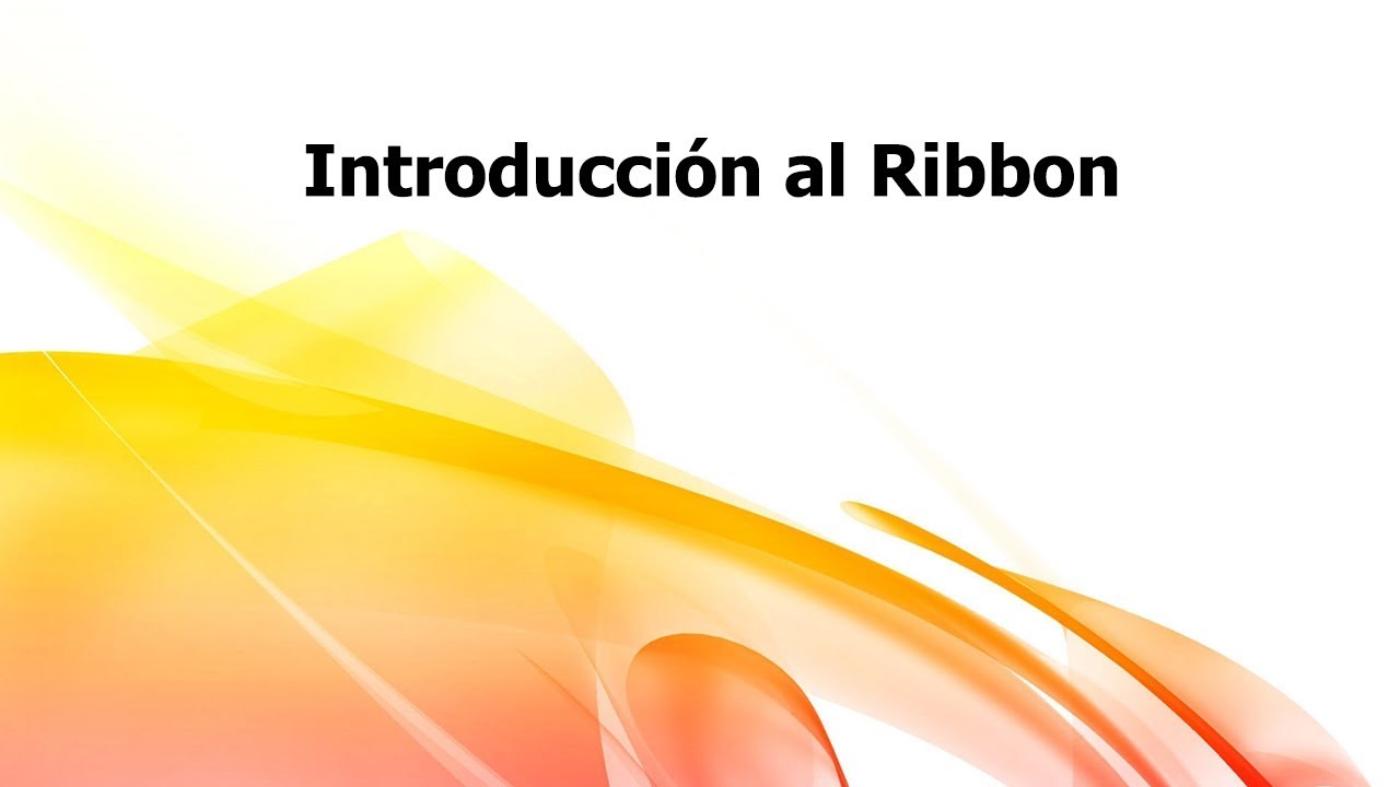 ESP: Introducción al Ribbon - YouTube