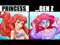 IF DISNEY PRINCESSES WERE GEN Z...👑✨