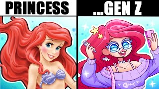 IF DISNEY PRINCESSES WERE GEN Z...👑✨ by SonaDrawzStuffYT 111,532 views 12 days ago 9 minutes, 33 seconds