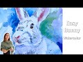 Easy and Fun Easter Bunny Watercolor Live Tutorial - Perfect for Easter Cards - Start to Finish