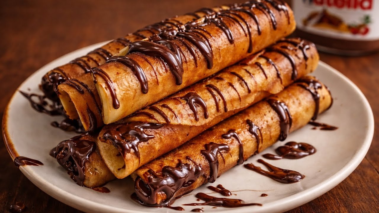 Простейший домашний шоколадный вафельный рулет за 5 минут! Без духовки! Без миксера!