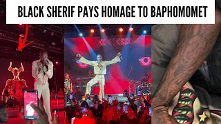 Black Sherif Pays homage to the Baphomet.