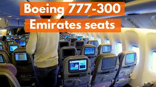 Boeing 777-300er Emirates seat and inside video |  Emirates 777-300 Business \& Economy class seat