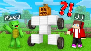 Mikey and JJ Spawn GOLEM CAR in Minecraft (Maizen)