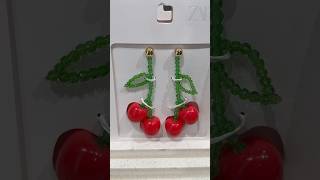 Serving fruity glam with a side of sass🍒🦀 ​⁠​@zara  #ZaraEarrings #cherryearrings #summerearrings