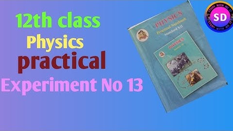 Characteristics Of Zener Diode, 12th class physics practical experiment No 13