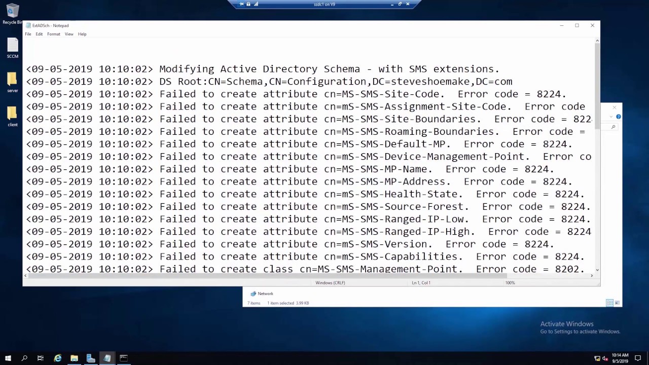 Error Active Directory Alternative Extension