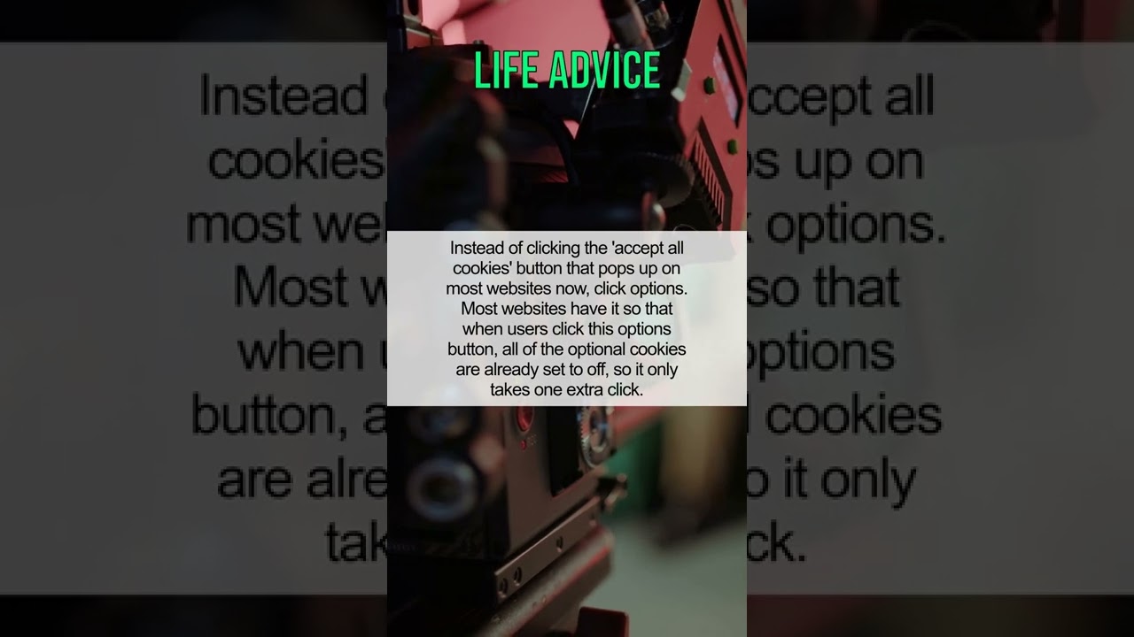Instead of clicking the 'accept all cookies' button that pops up on most websites no... #shorts