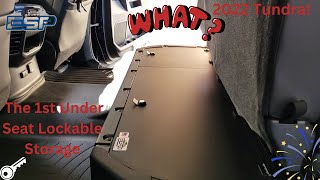 ESP Under Seat Lockable Storage for 2022Current Tundra CrewMax & Double Cab (Non Hybrid) Install