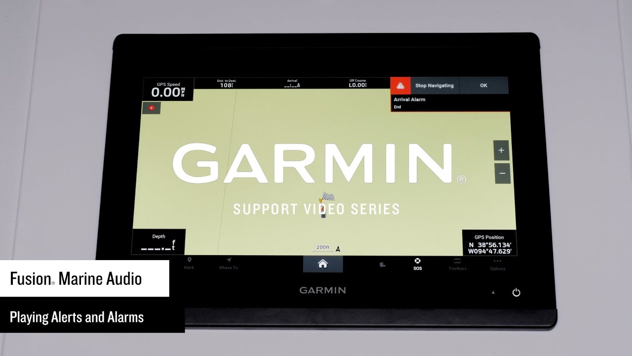 Garmin Support | Fusion® Marine Stereos | Playing Alarms and Alerts