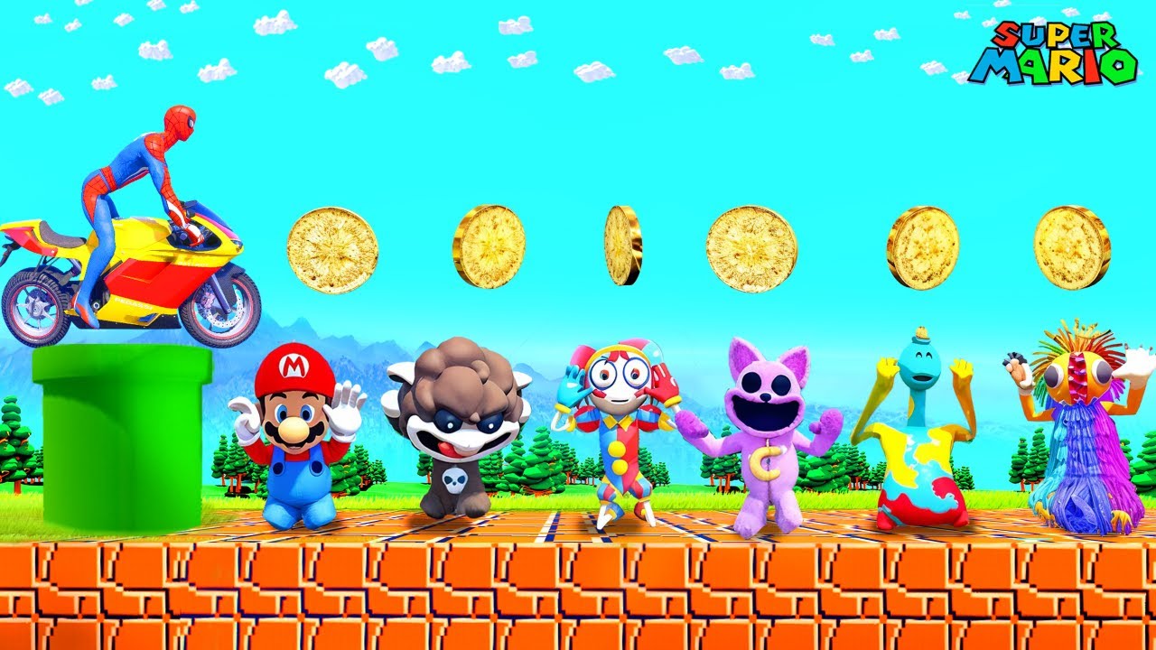 Spider Man vs Super Mario! Evolution of Spider-Man 2 with 999 Coins Powerups! | SM Gameplay