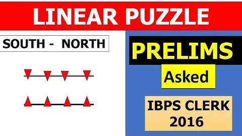 IBPS CLERK ( PRE ) North South Facing Linear Puzzle (PRELIMS ) asked in 2016 | 5 Marks