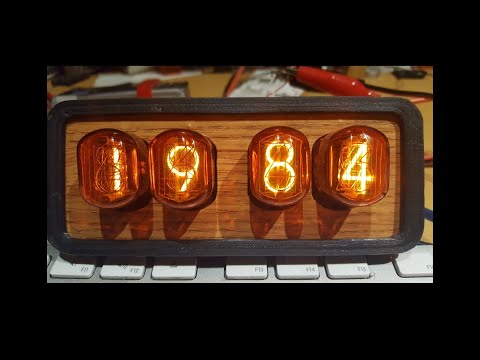 Nixie Tube Clock - four tubes showing hours, minutes AND seconds !