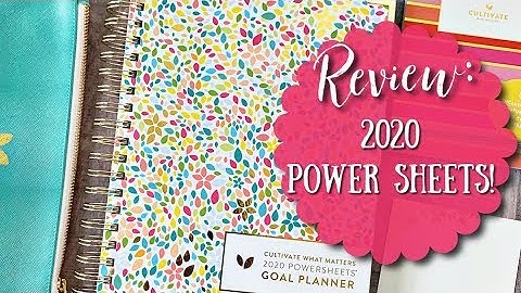 REVIEW | 2020 Cultivate What Matters POWER SHEETS!