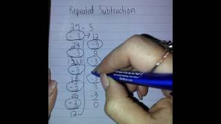 Division using repeated subtraction