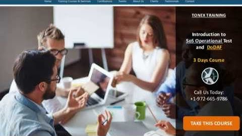 Introduction to SoS Operational Test and DoDAF | Tonex.Com