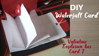 Waterfall card-Valentine explosion box card 7- Arty Hearty| Sheetal Khajure