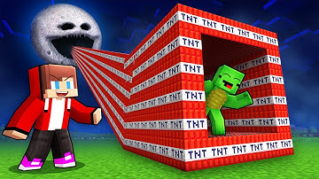 Mikey and JJ Found Secret Tunnel to MOON WAKES UP in Minecraft (Maizen)