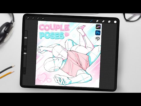 Romantic Body Poses for Procreate, a Brush Add-On by Disyukov (Thumbnail 7 of 7)