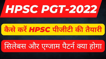 How to prepare for HPSS PGT, what will be the syllabus and exam pattern OF HPSC PGT | PGT syllabus
