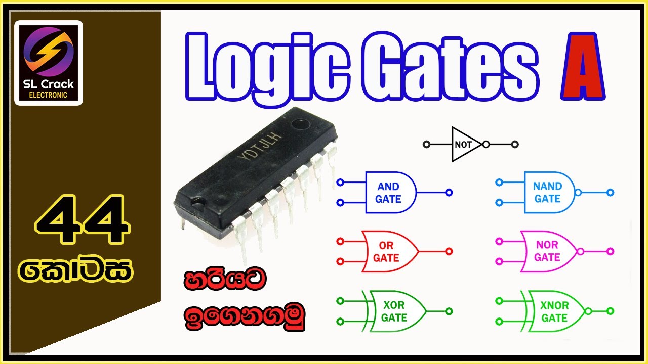 Logic gate LOGIC GATES sinhala (44A) SL CRACK ELECTRONIK සිංහලෙන්ම