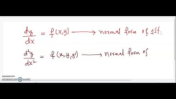 nth Order Ordinary Differential Equation with Normal form | Normal form of an ODE | ODE