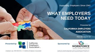 Employer Webinar - What Employers Need Today