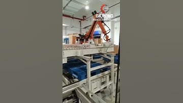 Robot hand picking feeding cartoning machine encasing line