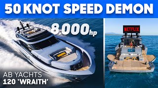 HUGE Beach Club & Outdoor CINEMA 🍿🎬 AB Yachts 120 "Wraith" Tour & Review