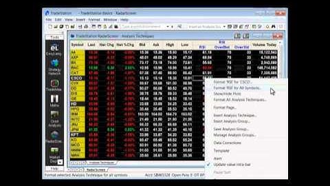 Lesson 8 - Using Analysis Techniques in RadarScreen