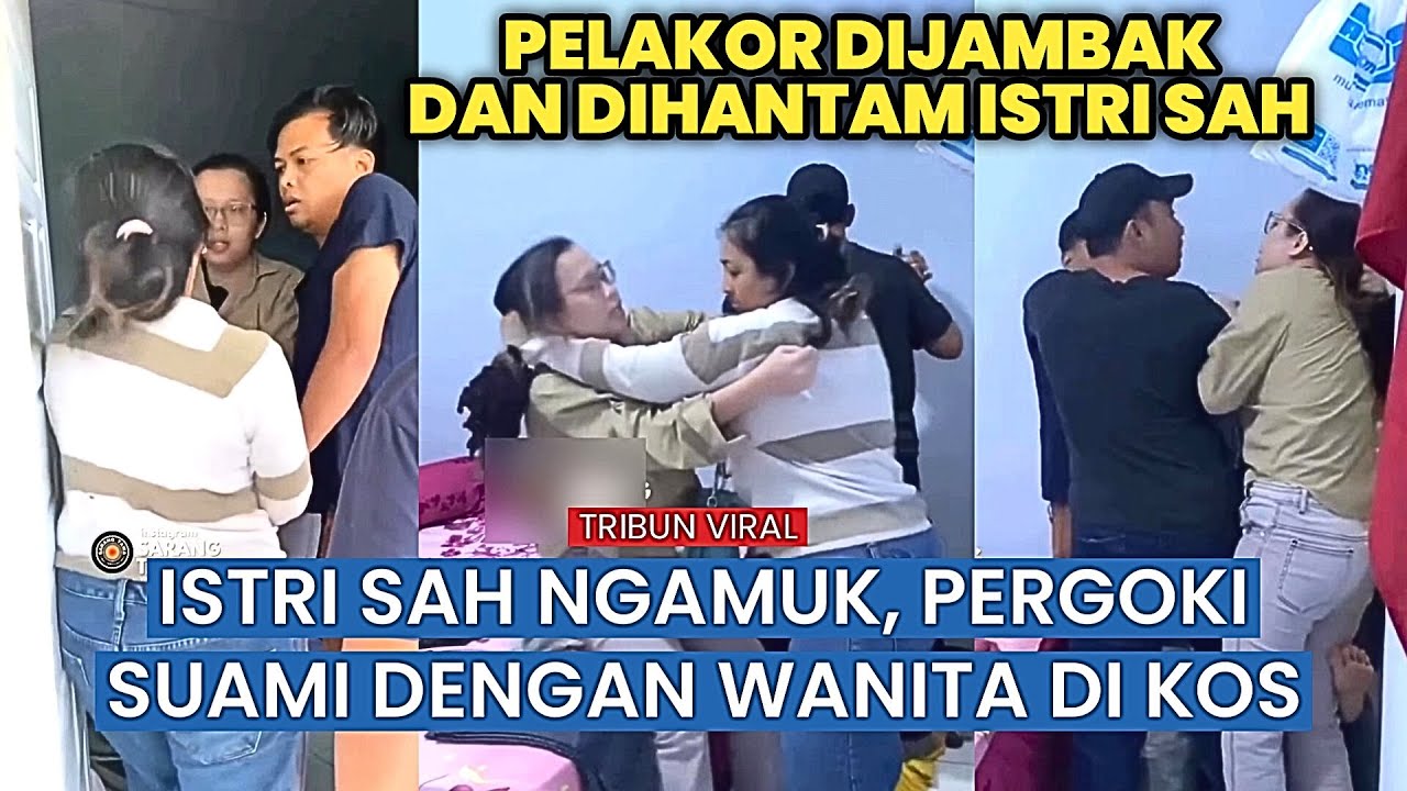 Istri Sah Grebek Suami di Kosan! Emosi Meledak Saat Temukan Pelakor di Dalam Kamar!