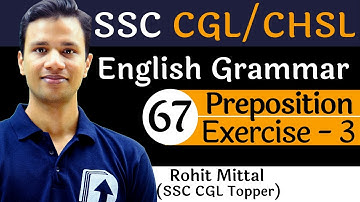 [67] Prepositions Exercise-3 | Grammar for SSC | Devotion Institute | Rohit Sir