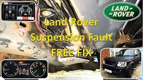 Land Rover Suspension Fault FIXED FOR FREE