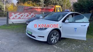 TESLA MODEL Y 2024 в ТАКСИ в Кракове