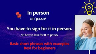 Basic short phrases with examples:: Best for beginners