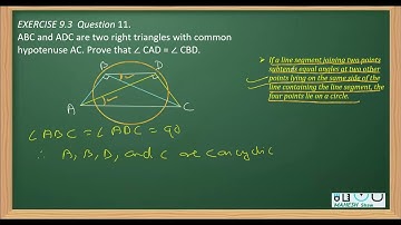 ABC and ADC are two right triangles with common hypotenuse AC #circleclass9 #mathsclass9