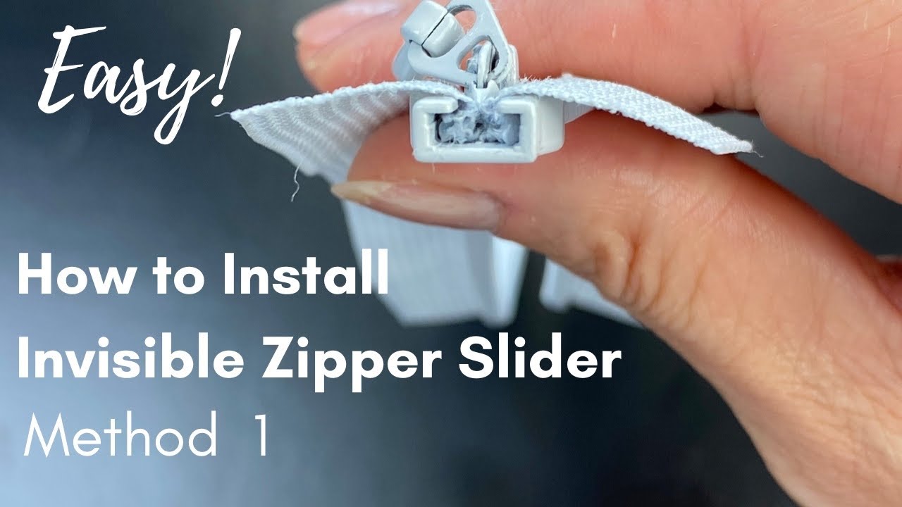 How to Repair an Invisible Zipper - Easy to Install Slider with No Tools!  #shorts - YouTube