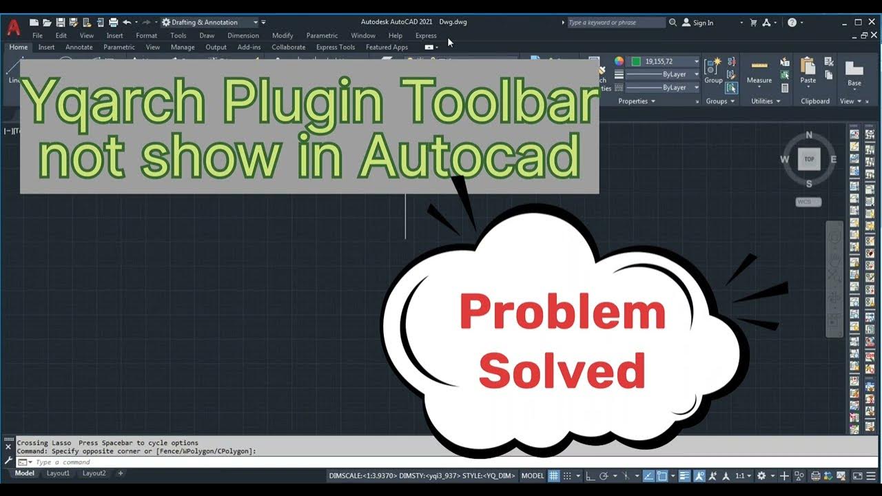 Yqarch Plugin Toolbar not show in Autocad Restore Yqarch plugin