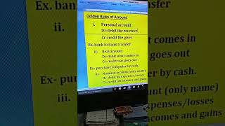 golden rule of accounts #tally