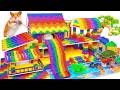 DIY - Build Two Story Mud House For Rabbit From Magnetic Balls ( Satisfying ) - Magnet Balls
