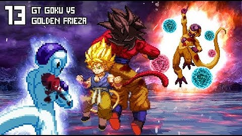 [What-If 13] GT Goku (Super Saiyan 4) VS Golden Frieza.