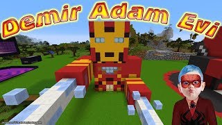 Minecraft'ta Demir Adam Evi Yapımı Örümcek Çocuk Ev Yapıyor