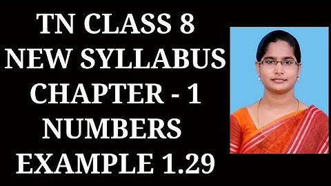 8th Maths Ch-1 Numbers | Example 1.29 | Samacheer One plus One channel