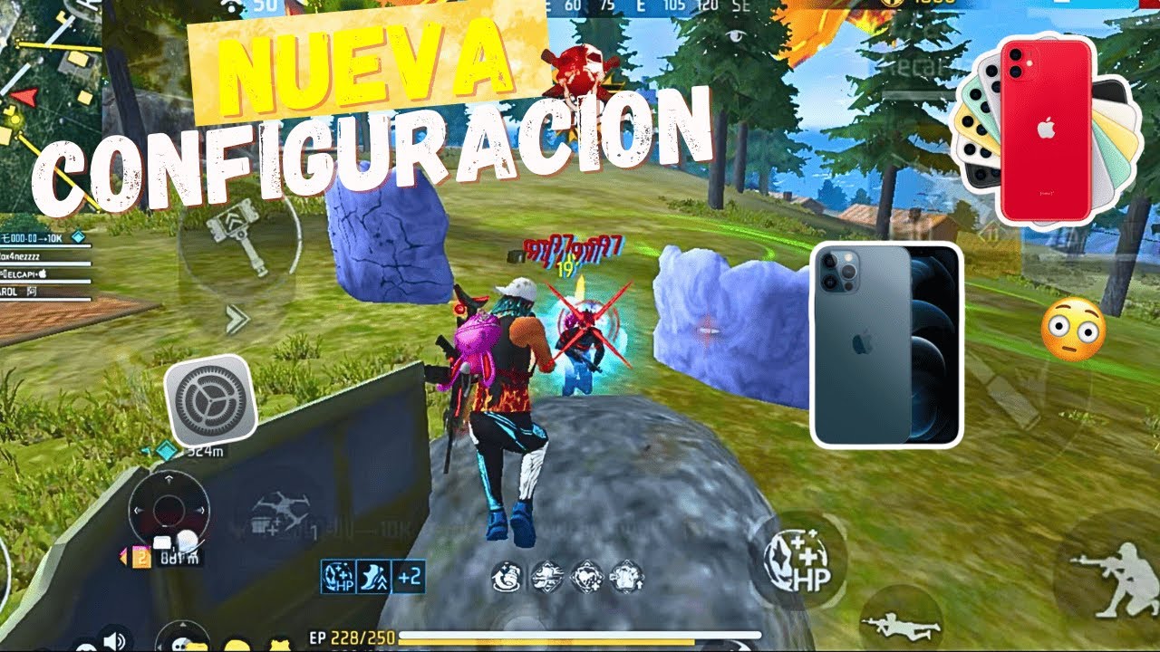 LA MEJOR SENSIBILIDAD + CONFIGURACIÓN para iphone 🔥👑 Free Fire 2025 8 plus/xr/11/12/13/14/15 pro Max