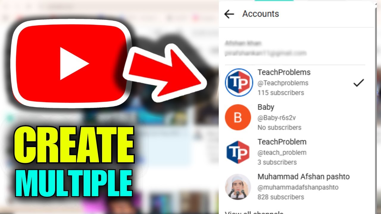 How To Make Multiple YouTube Channels Under One Gmail - YouTube
