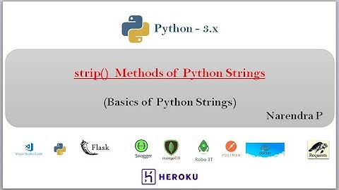 strip() methods of Python Strings | video - 29